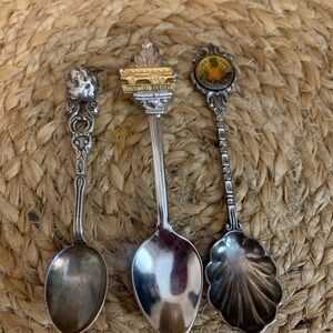 Silver Plated Collectible Souvenir Spoon Set